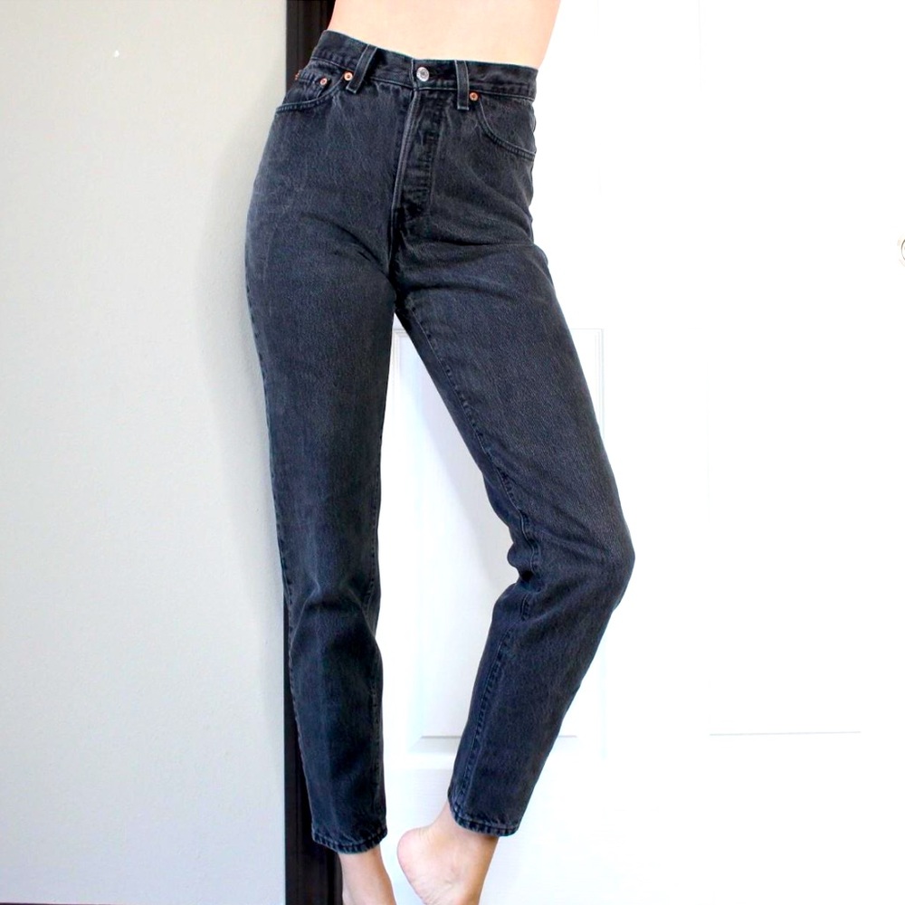 Vintage Levi’s pair of button fly women's 501e these are super rare! Size 24